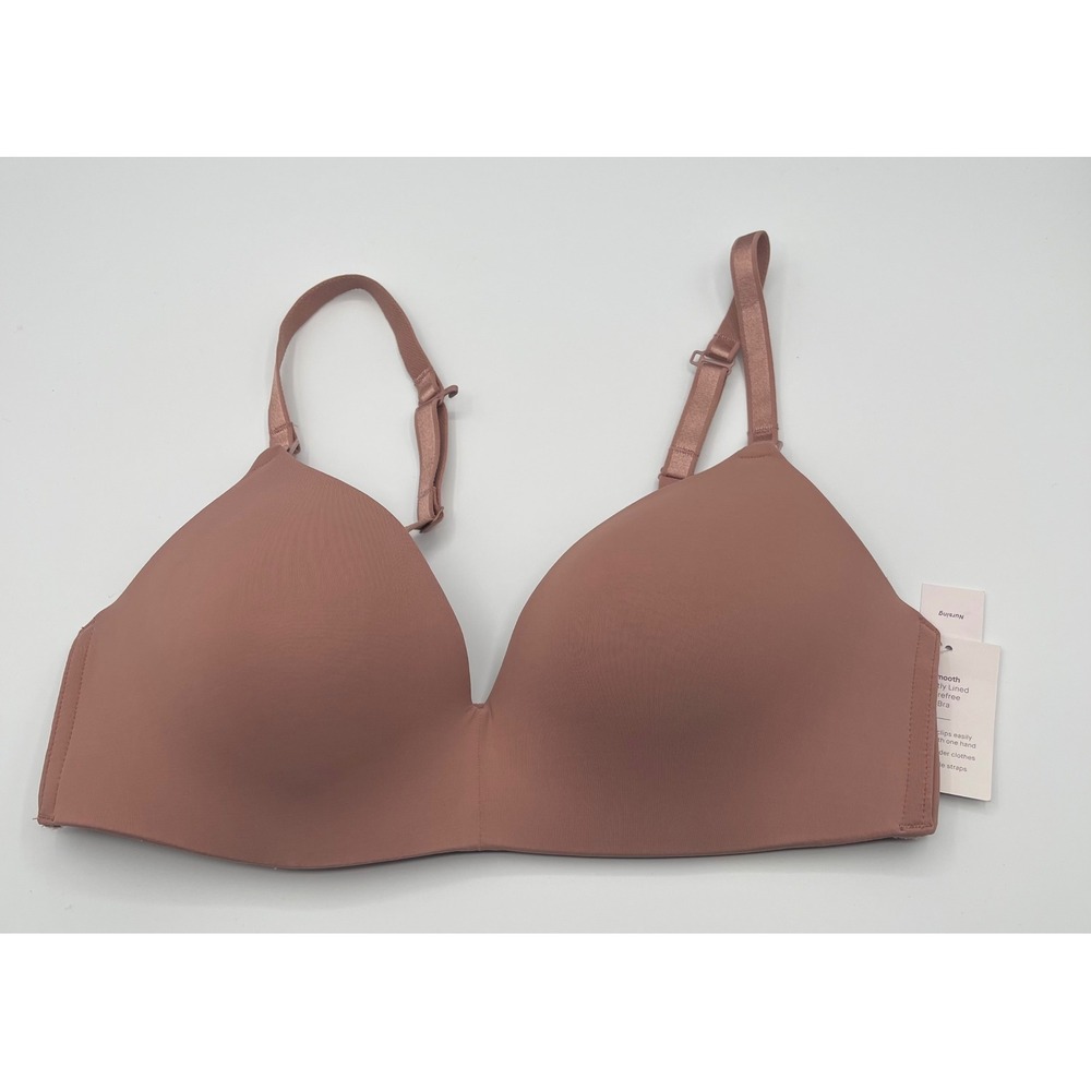 Auden Women 36C Smooth Lightly Lined Wirefree Nursing Bra Mauve Rose Brown NWT